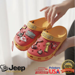 Show Your Spirit Kansas City Chiefs Crocs with Jibbitz