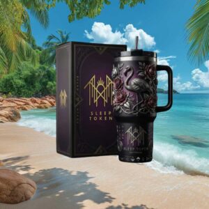 Sleep Token Offering Flamingo & Roses 3D Sculpted 40oz Tumbler