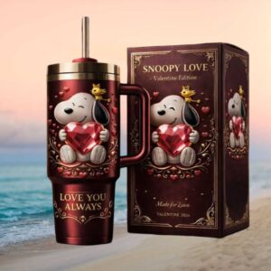 Snoopy Love Valentine 2026 Edition “Love You Always” 40oz Insulated Tumbler