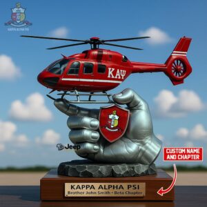 Soaring Achievement Personalized Kappa Alpha Psi Helicopter Desktop Ornament