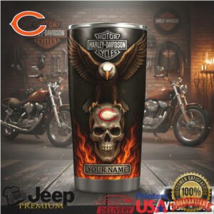 Soaring Eagle & Flames Custom Name Travel Tumbler