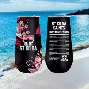 St Kilda Saints Afl Nutrition Facts Black Tumbler Design
