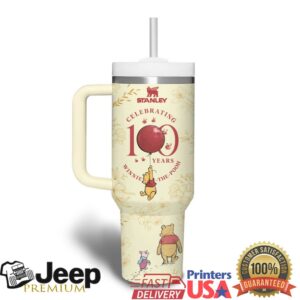 Stanley Winnie the Pooh 100th Anniversary 40 oz Tumbler with Handle and Lid, Custom Name Option