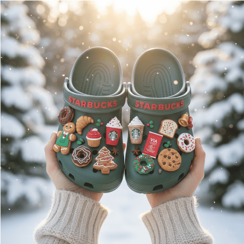 Starbucks Coffee & Pastry Croc Charms Set Starbucks Coffee & Pastry Croc Charms Set