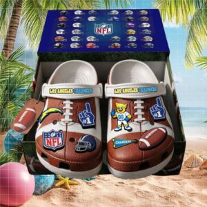 Step into Game Day Official LA Chargers Football Crocs