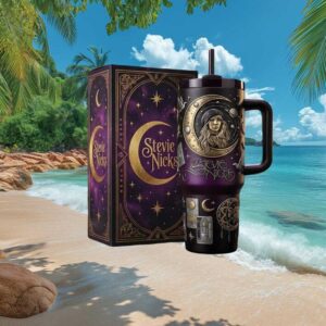 Stevie Nicks “Sister of the Moon” Celestial Tarot Inspired Purple Gradient Tumbler