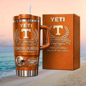 Tennessee Volunteers 135th Anniversary 1891 2026 College Football Orange 40oz Tumbler