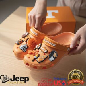 Tennessee Volunteers Orange Crocs with Team Jibbitz Charms