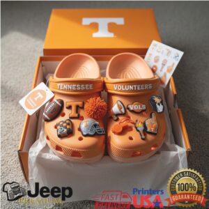 Tennessee Volunteers Orange Crocs with Team Jibbitz Charms
