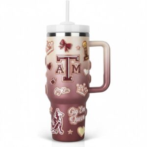 Texas A&M Aggies Gig 'Em Queen Maroon Gradient 40oz Tumbler