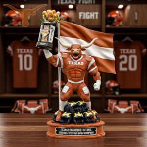 Texas Longhorns 2025 Cheez It Citrus Bowl Champions Mascot Desktop Ornament