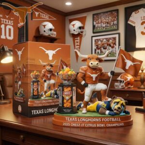 Texas Longhorns 2025 Cheez It Citrus Bowl Champions Mascot Desktop Statue