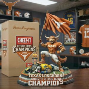 Texas Longhorns 2025 Cheez It Citrus Bowl Champions Statue Ornament