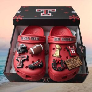 Texas Tech Football Wreck 'Em Christmas Clogs
