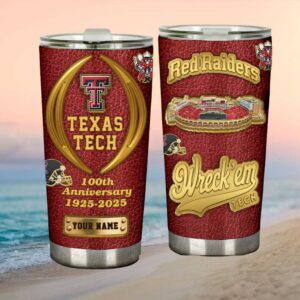 Texas Tech Red Raiders 100th Anniversary Wreck Em Custom Tumbler