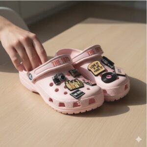 The 1975 x Crocs Classic Clog with Jibbitz Charms