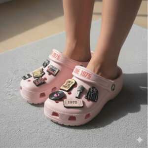 The 1975 x Crocs Classic Clog with Jibbitz Charms