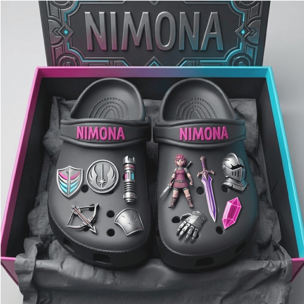 The Heroic Comfort of Nimona Crocs The Heroic Comfort of Nimona Crocs
