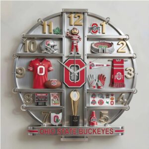 The ‘O’fficial Ohio State Game Day Acrylic Wall Clock The ‘O’fficial Ohio State Game Day Acrylic Wall Clock