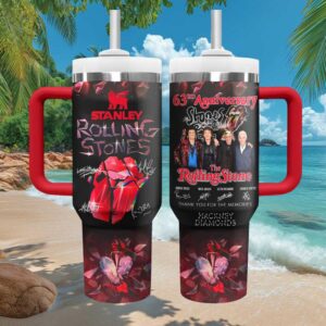The Rolling Stones 63rd Anniversary Hackney Diamonds 40oz Tumbler