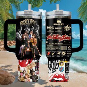 The Rolling Stones Classic Rock Band Collage 40oz Tumbler