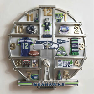 The Ultimate Seattle Seahawks Fan's Collectible Acrylic Wall Clock
