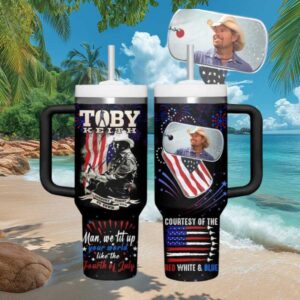 Toby Keith “Courtesy of the Red White and Blue” Patriotic Tribute 40oz Tumbler