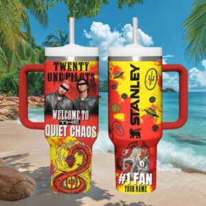 Twenty One Pilots “Welcome To The Quiet Chaos” Dragon & Skull 40oz Tumbler