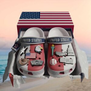 USA Themed Crocs & Jibbitz Set