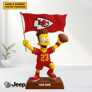 Unique KC Chiefs Collectible Your Name & Number Desktop Ornament
