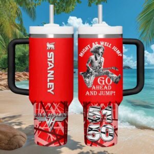 Van Halen Eddie Van Halen “Jump” Red Striped 40oz Tumbler Wrap