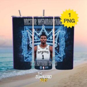Victor Wembanyama Alien Neon Spurs Tumbler