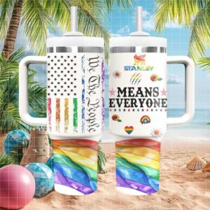 We The People Means Everyone Rainbow Pride American Flag Design