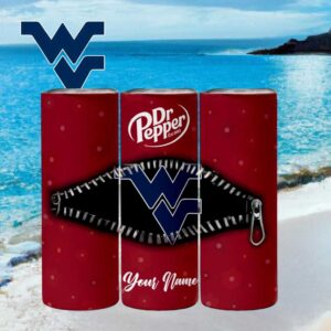West Virginia Mountaineers Dr Pepper Big 12 Zipper Tumbler