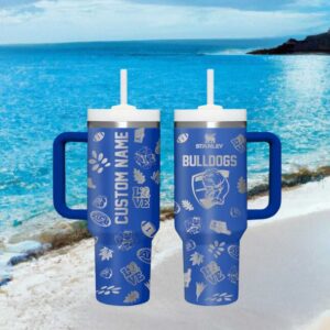 Western Bulldogs Afl Custom Name Blue Stanley Style Tumbler