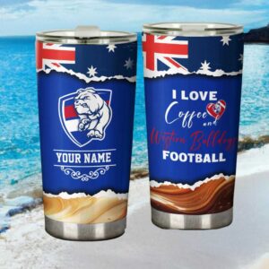 Western Bulldogs Afl Custom Name Coffee Tumbler Bulldogs Football Gift