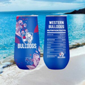 Western Bulldogs Afl Fan Nutrition Facts Stemless Tumbler