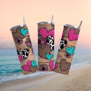 Western Heart Sublimation Tumbler