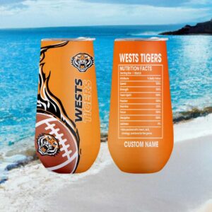 Wests Tigers Nrl Nutrition Facts Orange Tumbler Design