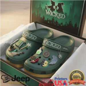Wicked Themed Green Classic Clogs with Jibbitz Charms