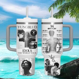 YUNGBLUD Idols World Tour 2025 Concert Dates Aesthetic White Tumbler