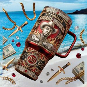 21 Savage Savage Model Hip Hop Streetwear Car & Dagger Tumbler