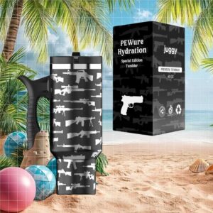 2nd Amendment PEWure Hydration Tactical Gun Print Tumbler with Charms