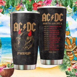 ACDC North American Tour 2025 Official Dates Tumbler Devil Horns Helmet Edition