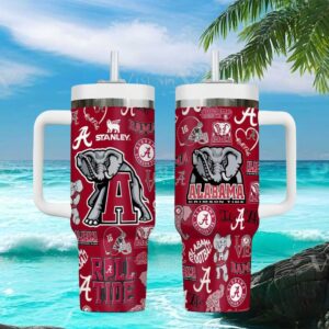 Alabama Crimson Tide Roll Tide Elephant Logo NCAA Fan Tumbler