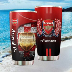Arsenal FC 140th Anniversary 1886 2026 Commemorative Red Tumbler