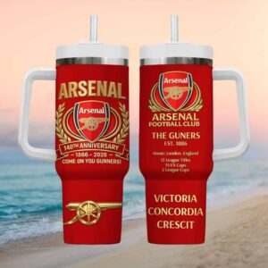 Arsenal FC 140th Anniversary (1886 2026) “The Gunners” Commemorative Tumbler
