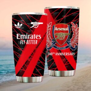 Arsenal FC 140th Anniversary Emirates Fly Better Commemorative Tumbler