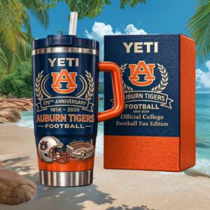 Auburn Tigers 170th Anniversary Yeti Tumbler Official College Fan Edition