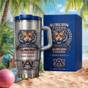 Auburn Tigers 1856 Edition Commemorative 40oz Insulated Tumbler with Handle